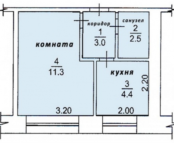 Продам 1к квартиру 22 квм  в Стрежевом